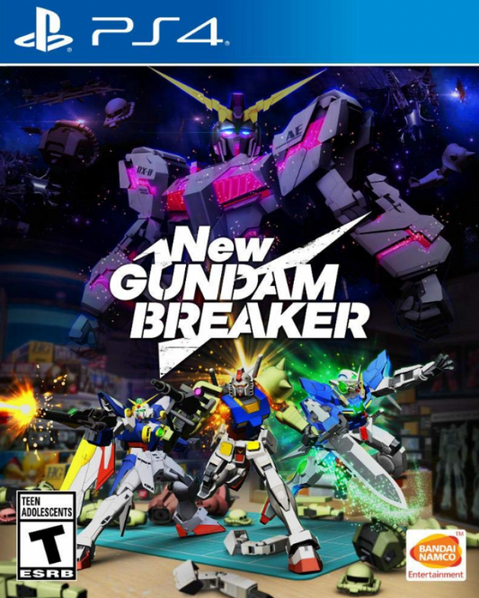 New Gundam Breaker – PlayStation 4 (PS4) video game cover art, mecha action combat game.