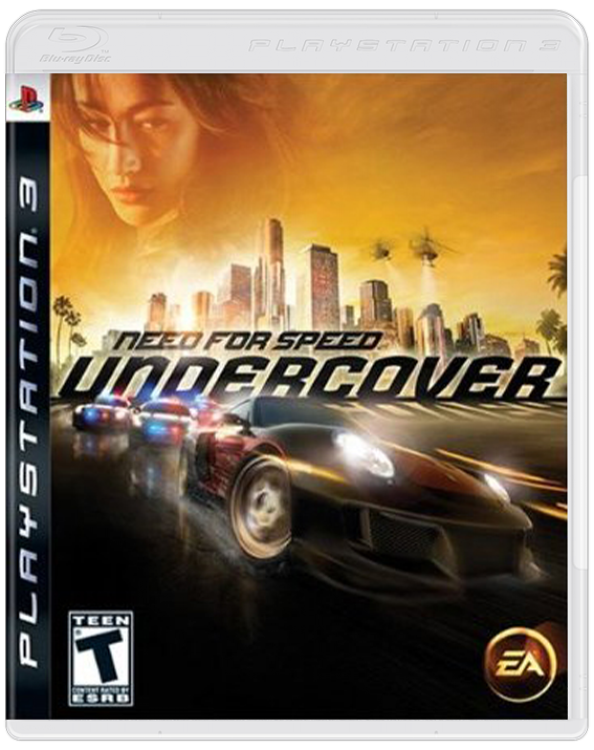 Retro Need for Speed Undercover PS3 inspired design featuring high speed street racing aesthetic HD era exotic sports cars undercover police storyline cinematic pursuits urban nightlife illegal racing action nostalgic arcade driving presentation cover art