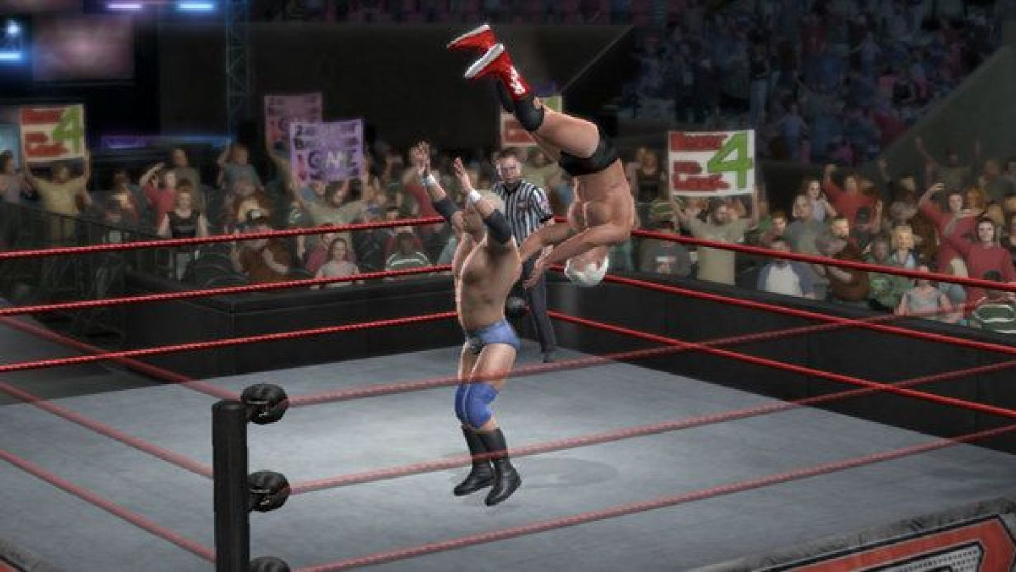 WWE SmackDown vs. Raw 2008 – PlayStation 2 (PS2) video game gameplay, pro wrestling.