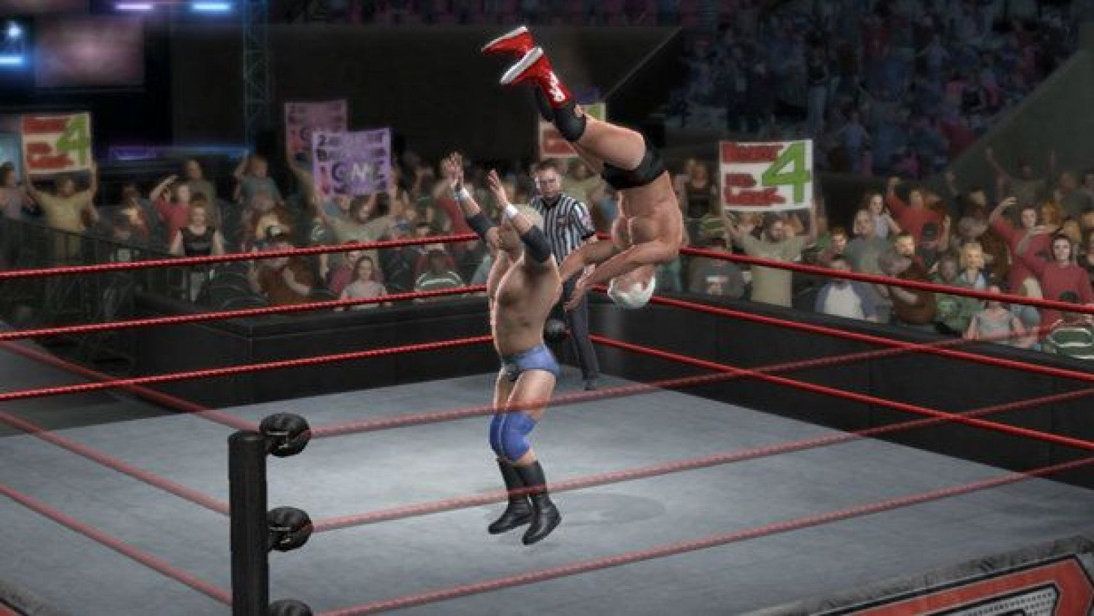 WWE SmackDown vs. Raw 2008 – PlayStation 2 (PS2) video game gameplay, pro wrestling.