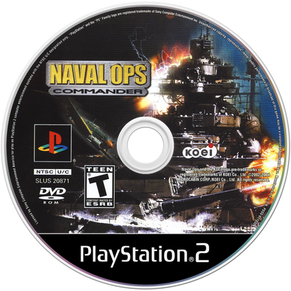Naval Ops: Commander – PlayStation 2 (PS2) naval strategy simulation video game disc