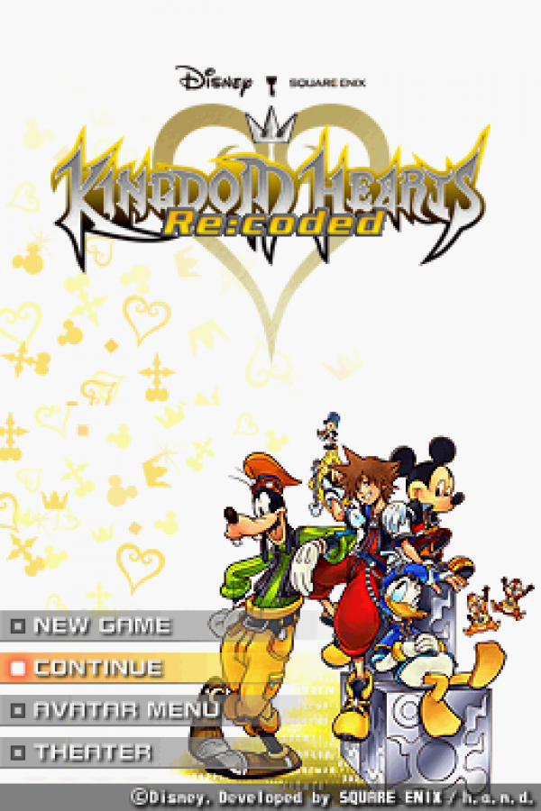 Kingdom Hearts: Re:coded title card for Nintendo DS (DS) action RPG fantasy adventure video game