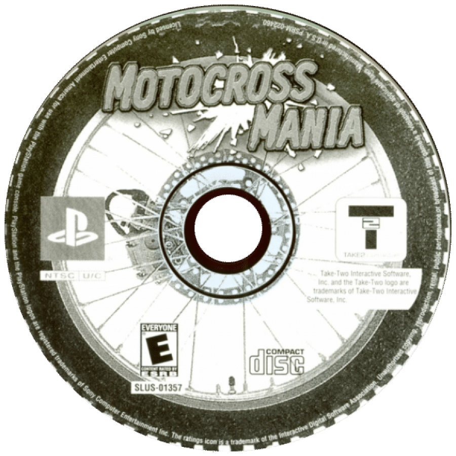 Motocross Mania disc for PlayStation 1 (PS1) video game