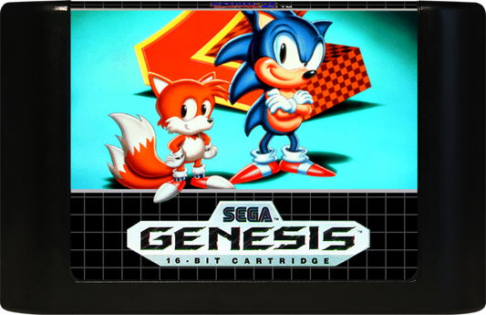 Sonic the Hedgehog 2 cartridge for Sega Genesis (GEN) video game