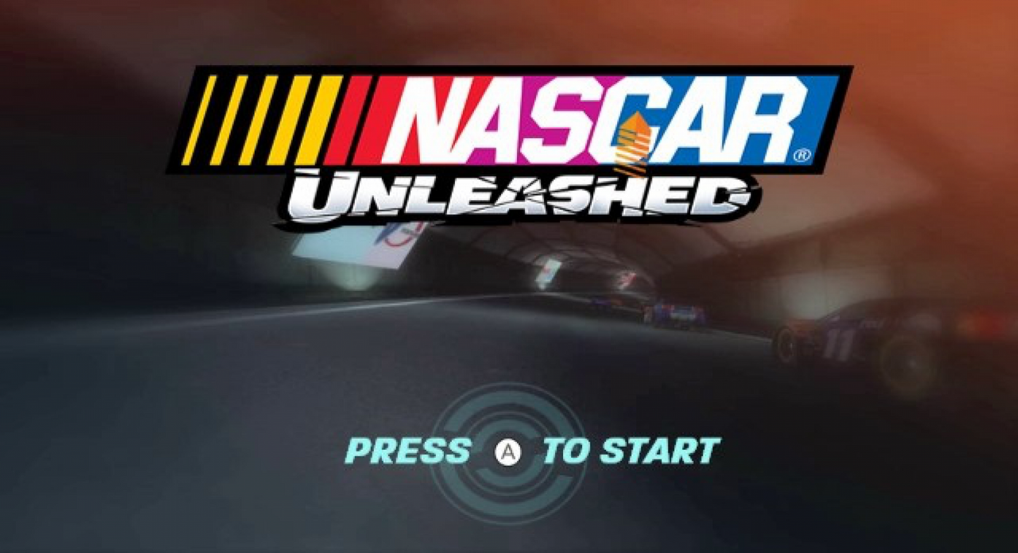 NASCAR Unleashed – Nintendo Wii (Wii) arcade stock car racing sports video game title screen