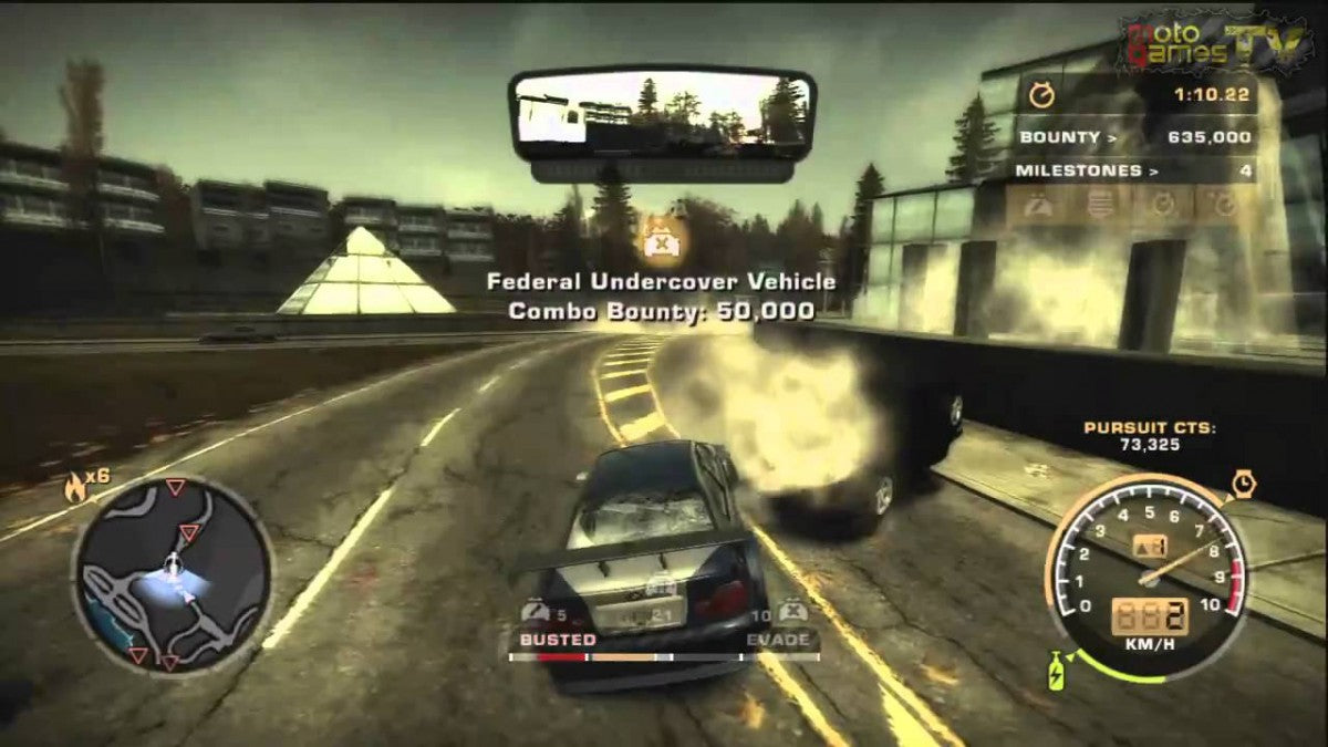 Need for Speed Most Wanted Black Edition gameplay for XBOX video game. 