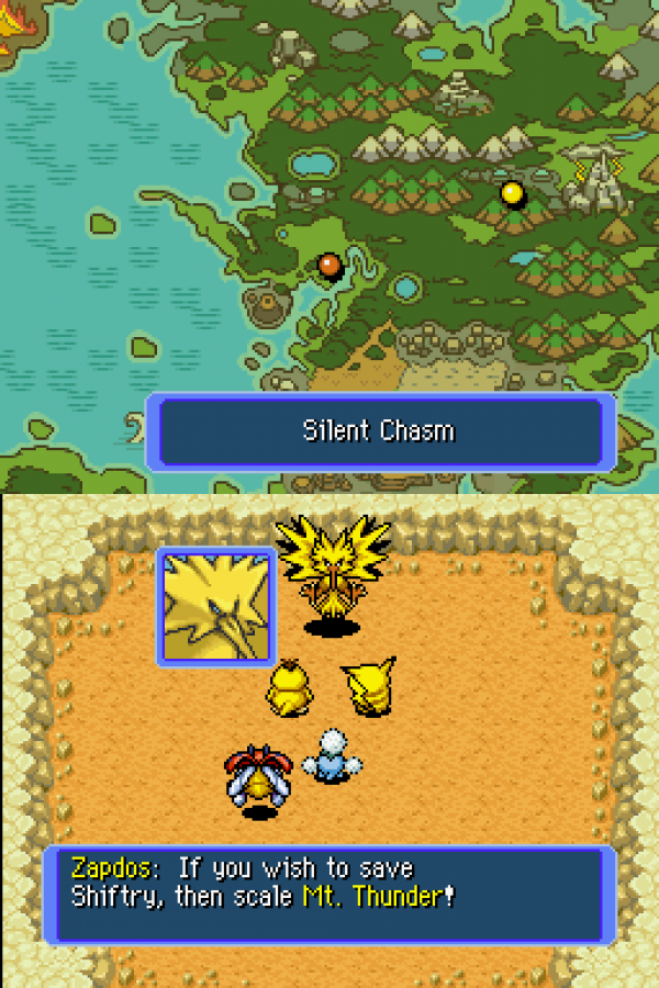 Pokémon Mystery Dungeon: Blue Rescue Team gameplay for Nintendo DS (DS) dungeon-crawling RPG adventure video game