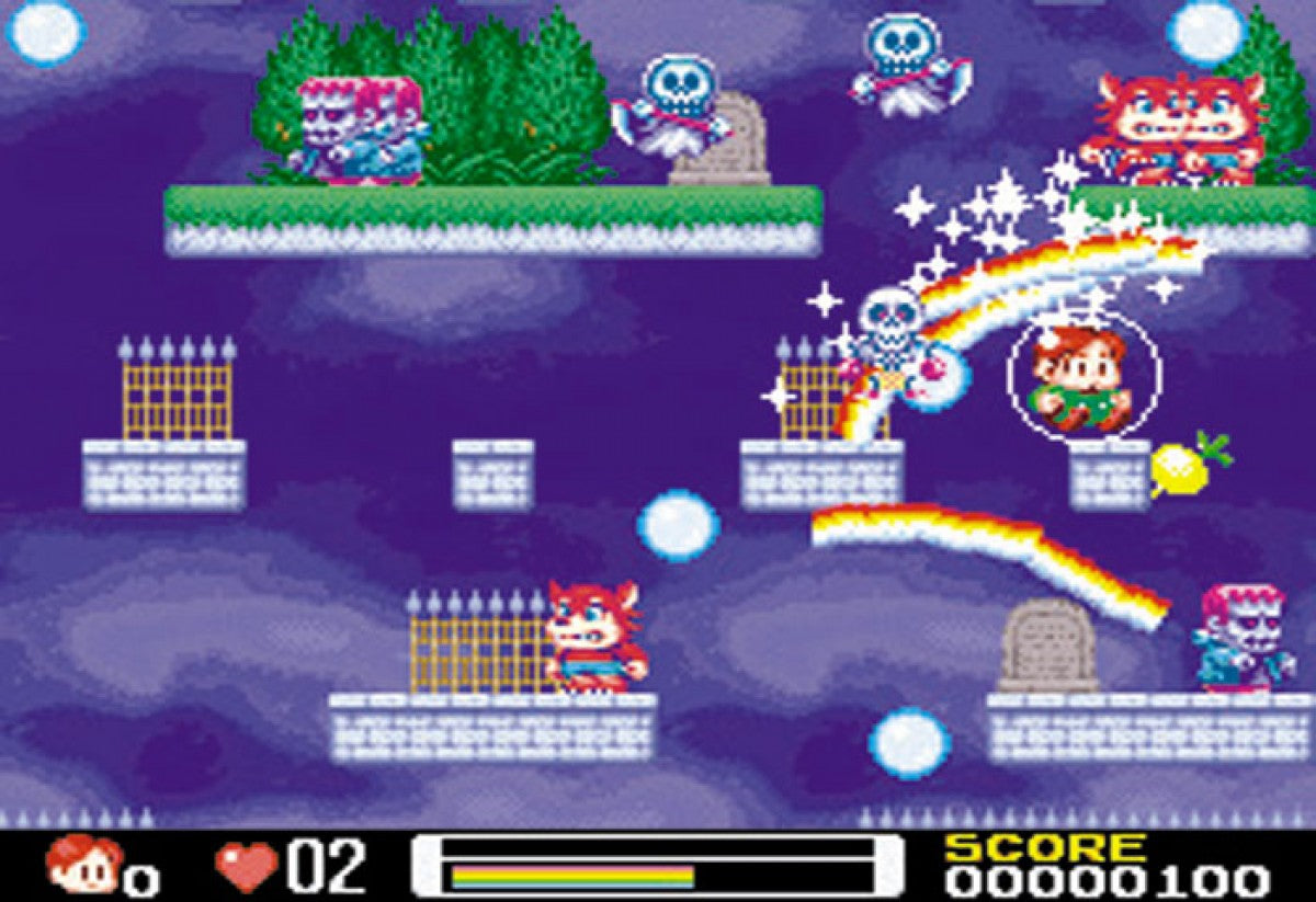 Nintendo DS gameplay for 'Rainbow Islands Revolution' 