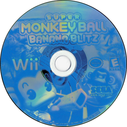 Super Monkey Ball: Banana Blitz – Nintendo Wii (Wii) arcade platformer puzzle action video game disc