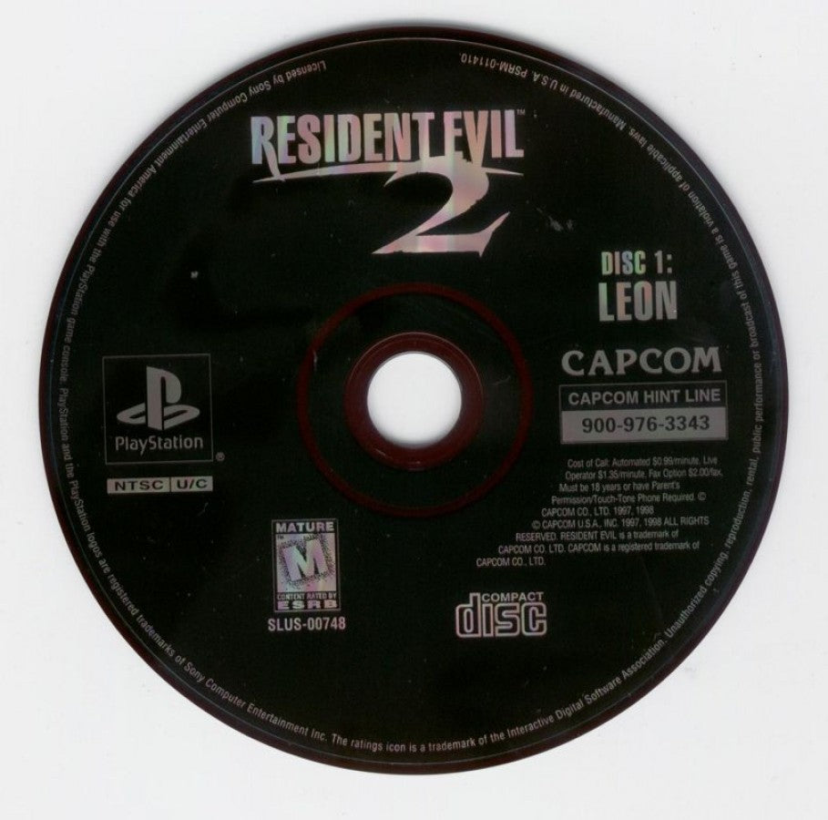 Resident Evil 2 Greatest Hits PlayStation 1 PS1 for survival horror retro video game fans featuring zombie outbreaks Raccoon City exploration intense action puzzle solving limited resources terrifying creatures cinematic gameplay collectible gaming appeal disc 1