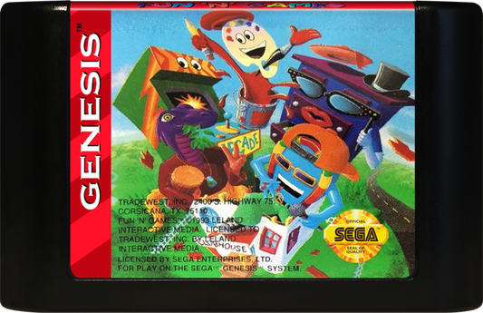 Fun 'n Games cartridge for Sega Genesis (GEN) video game