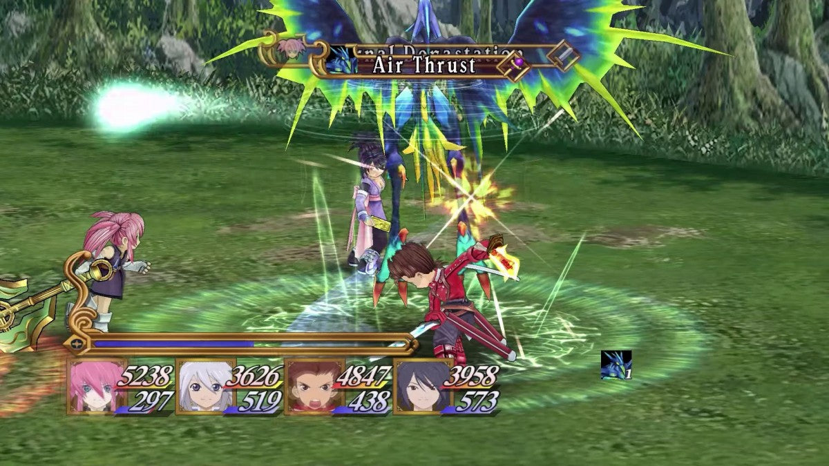 Tales of Symphonia Chronicles PS3 Sony PlayStation 3 JRPG role playing game anime style fantasy adventure Bandai Namco Tales series dual game collection Symphonia Dawn of the New World turn based combat party driven story PlayStation 3 software video game title gameplay