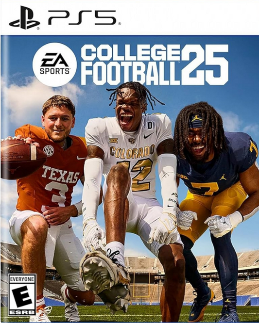 EA Sports College Football 25 PlayStation 5 college football simulation video game CampusIQ system 134 FBS teams Dynasty mode Road to Glory mode Ultimate Team authentic atmospheres stadium traditions Wear and Tear mechanics Homefield Advantage Pre-Snap Recognition gameplay front cover