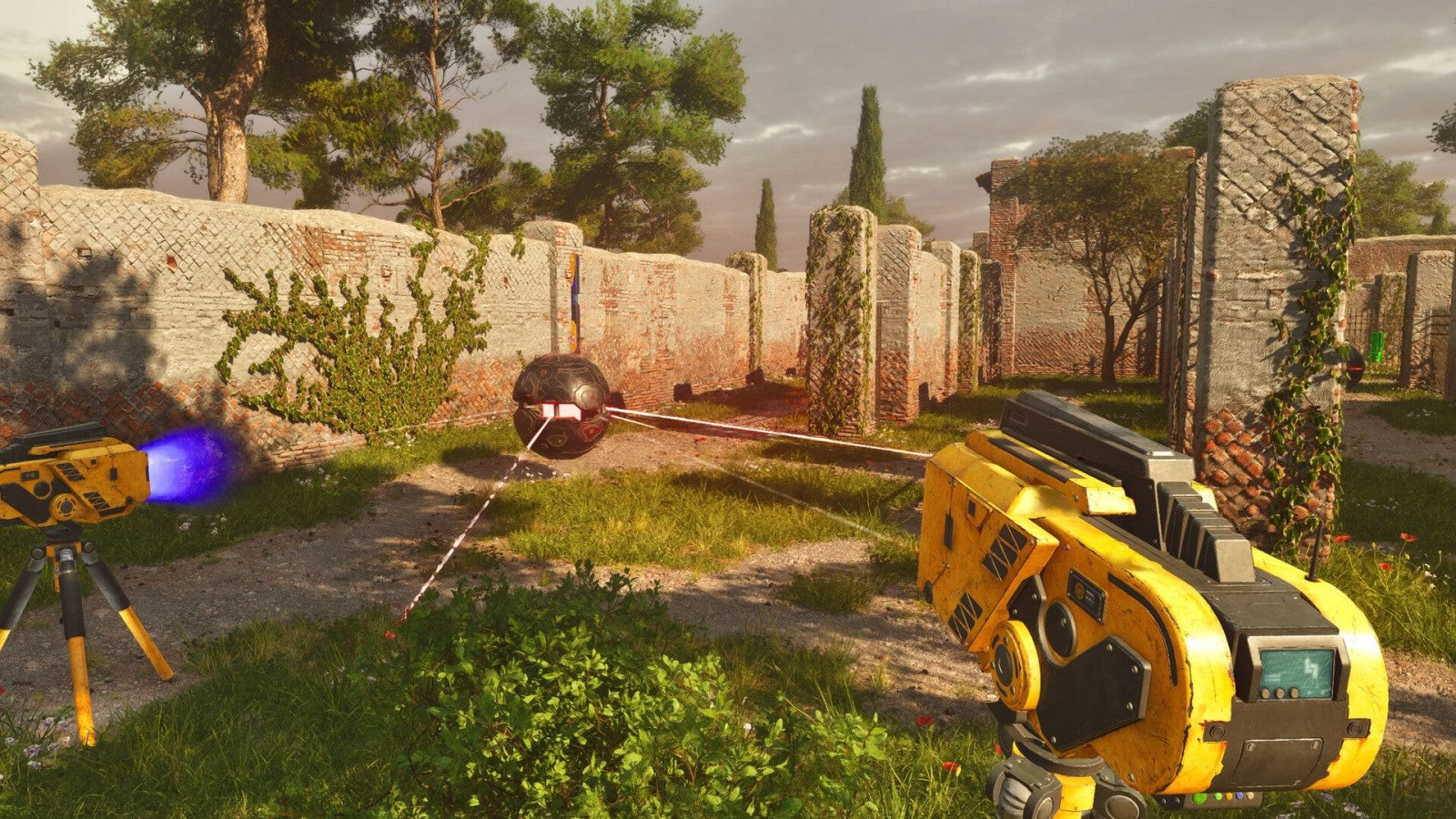The Talos Principle Nintendo Switch inspired design featuring philosophical first person puzzle adventure aesthetic ancient ruins futuristic simulation environment logic based challenges thought provoking narrative exploration atmospheric sci fi presentation gameplay 