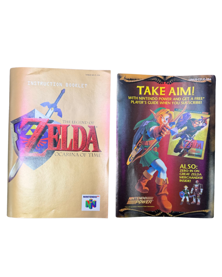 The Legend of Zelda Ocarina of Time Collector's Edition Nintendo 64 N64 for action adventure video game fans featuring epic fantasy exploration real time sword combat challenging dungeons memorable puzzles iconic Zelda storyline time travel gameplay classic Nintendo adventure collectible gaming appeal manual and insert