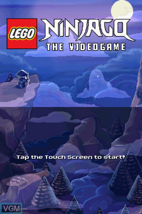 LEGO Ninjago Nindroids title screen for Nintendo 3DS (3DS) video game. 