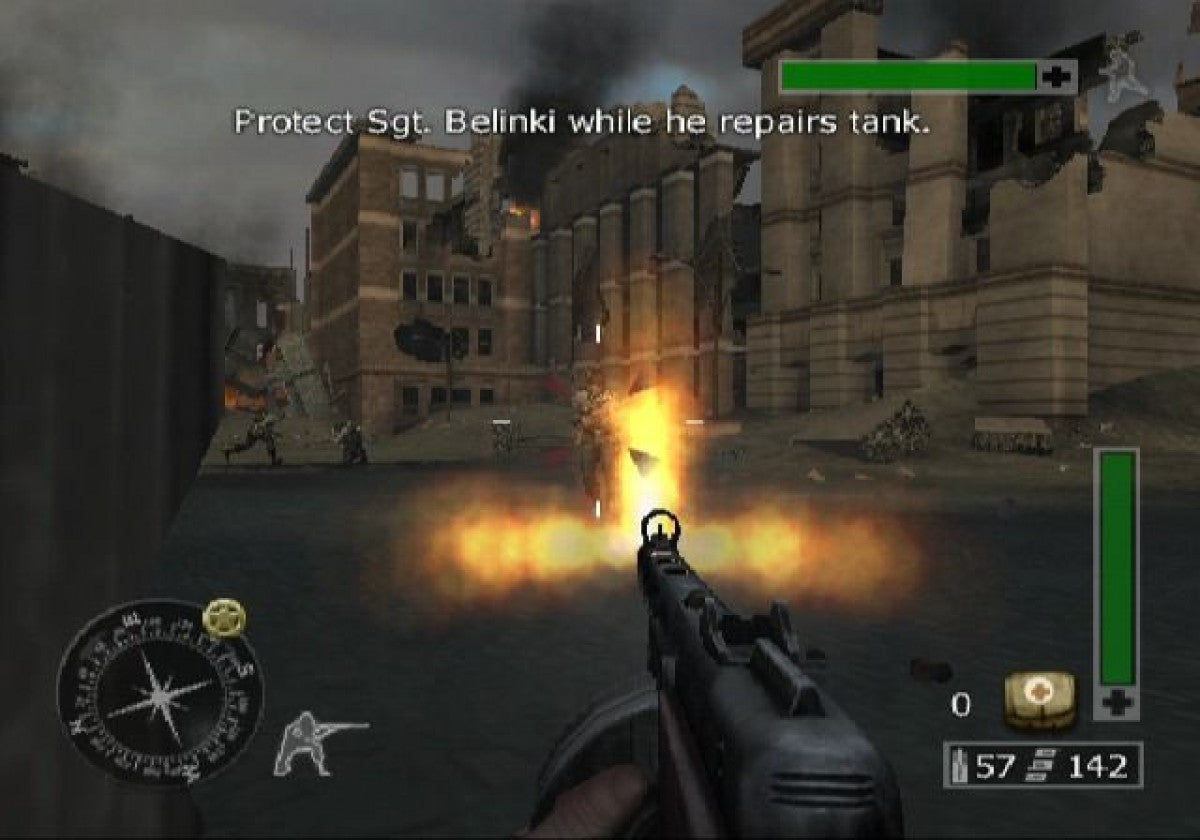 Call of Duty Finest Hour PS2 Sony PlayStation 2 video game WWII World War 2 first person shooter FPS military combat tactical shooter Activision retro classic gaming PlayStation 2 software game title gameplay