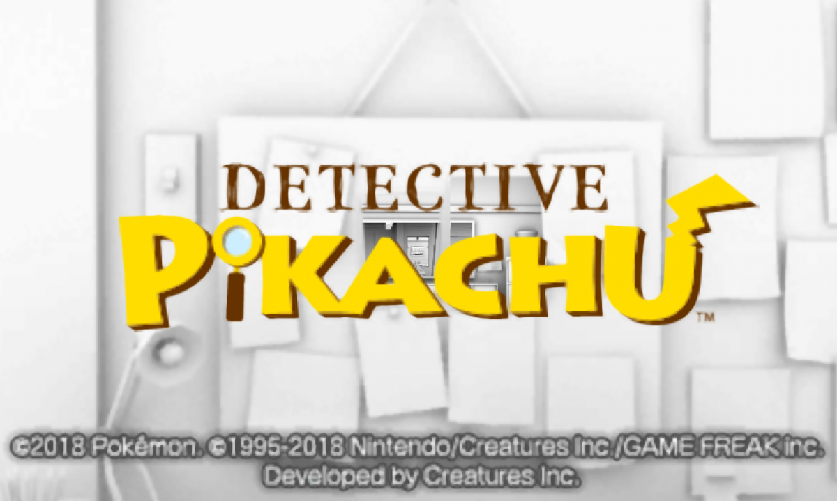 Detective Pikachu home screen for Nintendo 3DS (3DS) adventure mystery video game