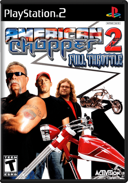 American Chopper 2: Full Throttle PS2 motorcycle racing video game cover art.