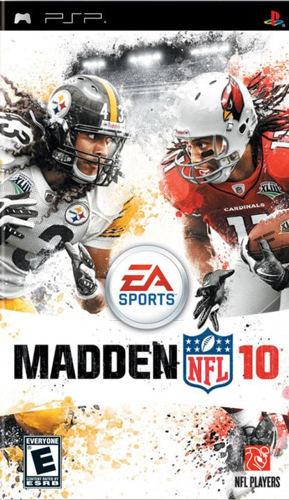 Madden NFL 10 cover art for PlayStation Portable (PSP) football sports video game