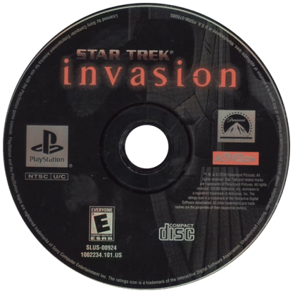 Star Trek: Invasion disc art for PlayStation 1 (PS1) video game