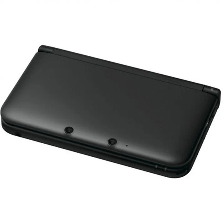 Nintendo 3DS XL black console handheld gaming system featuring large dual screens glasses free 3D display touch screen controls built in cameras Wi Fi connectivity backward compatibility with Nintendo DS games portable Nintendo gaming rechargeable battery collectible gaming appeal