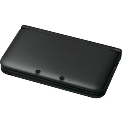 Nintendo 3DS XL black console handheld gaming system featuring large dual screens glasses free 3D display touch screen controls built in cameras Wi Fi connectivity backward compatibility with Nintendo DS games portable Nintendo gaming rechargeable battery collectible gaming appeal