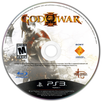 God of War III disc for PlayStation 3 (PS3) video game