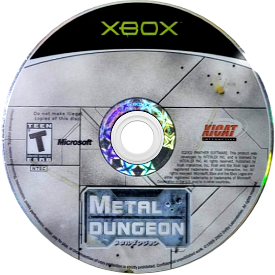 Metal Dungeon retro Xbox video game Metal Dungeon Xbox dungeon crawler RPG turn based combat party based fantasy role playing game Xbox release disc