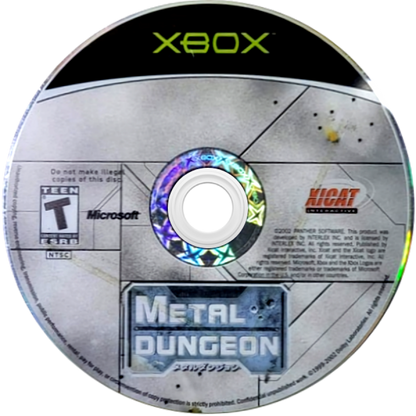 Metal Dungeon retro Xbox video game Metal Dungeon Xbox dungeon crawler RPG turn based combat party based fantasy role playing game Xbox release disc