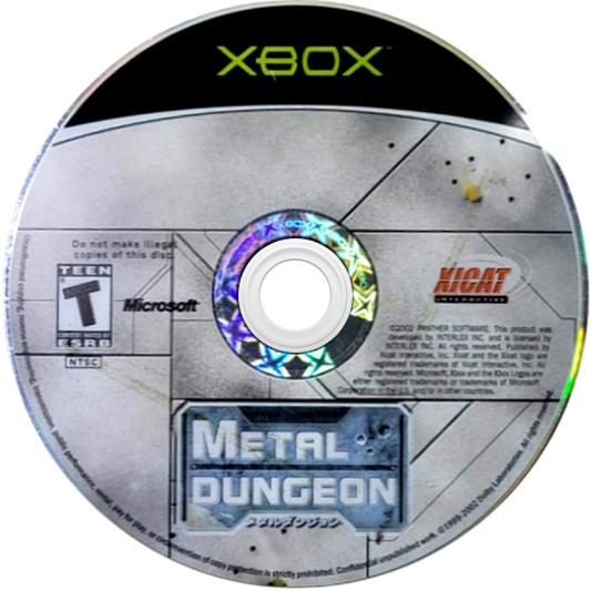 Metal Dungeon retro Xbox video game Metal Dungeon Xbox dungeon crawler RPG turn based combat party based fantasy role playing game Xbox release disc