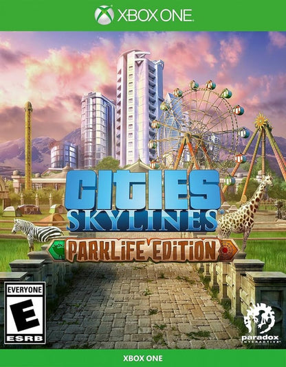 Cities: Skylines Parklife Edition – Xbox One (XONE) cover art for city-building simulation game with park management expansion