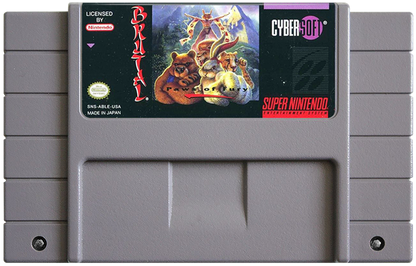 Brutal Paws of Fury cartridge for Super Nintendo Entertainment System (SNES) retro video game