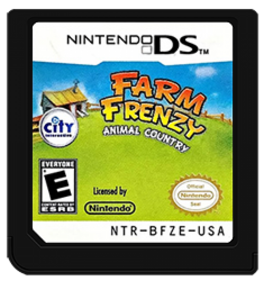 Farm Frenzy: Animal Country cartridge for Nintendo DS (DS) farming time management simulation video game