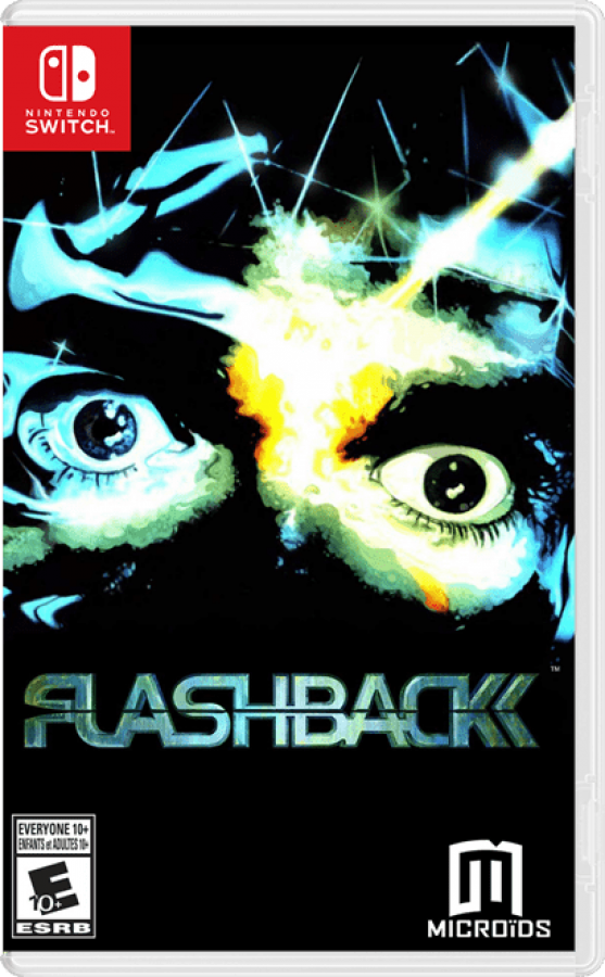 Flashback game cover Nintendo Switch (NS) video game. 