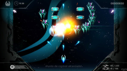 Velocity 2X for PS4 featuring fast-paced shoot ’em up action and platforming gameplay