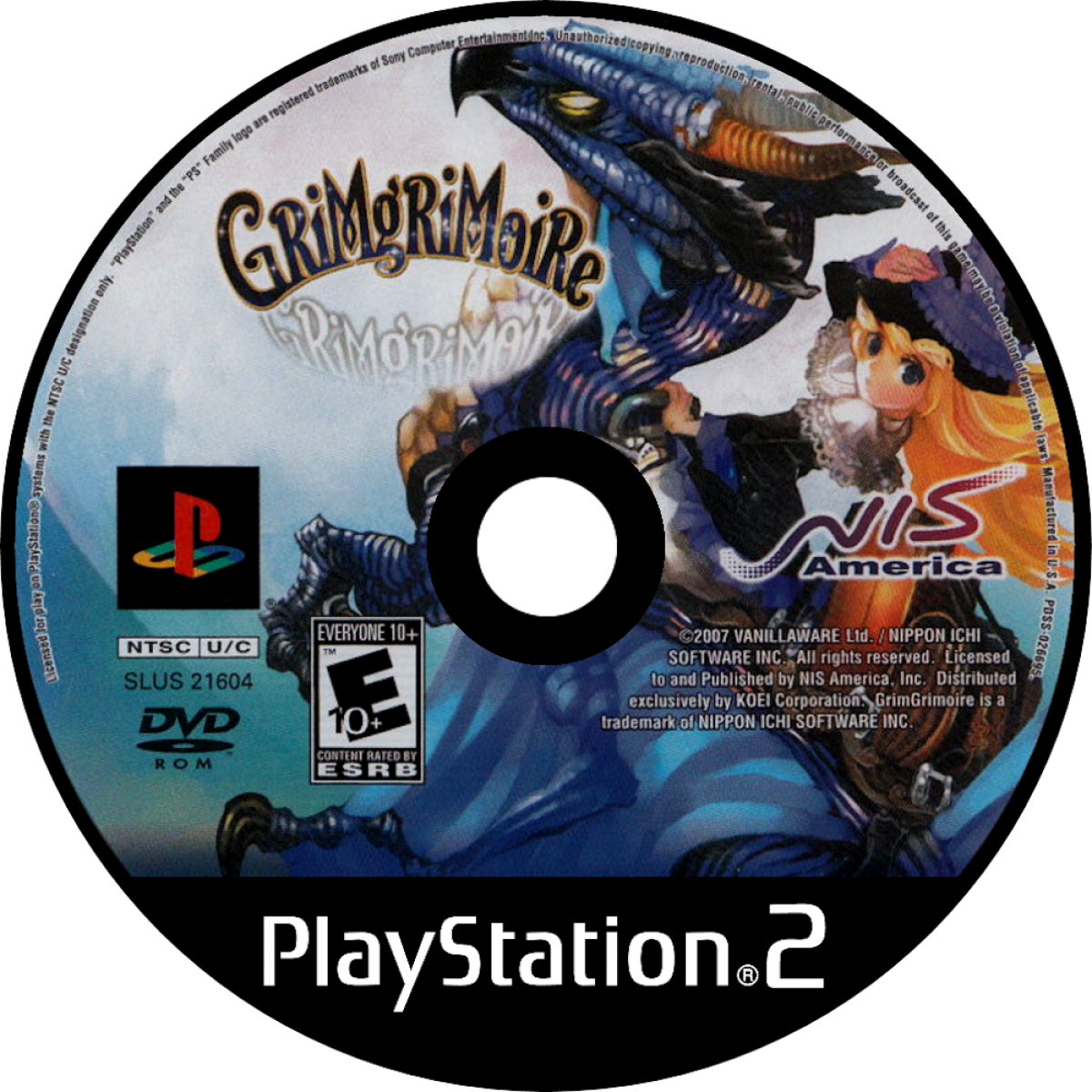 GrimGrimoire PS2 Sony PlayStation 2 real time strategy RPG magic school fantasy tactical combat summoning spells Vanillaware side scrolling strategy gameplay story driven wizard academy time loop narrative retro gaming PlayStation 2 software video game title disc