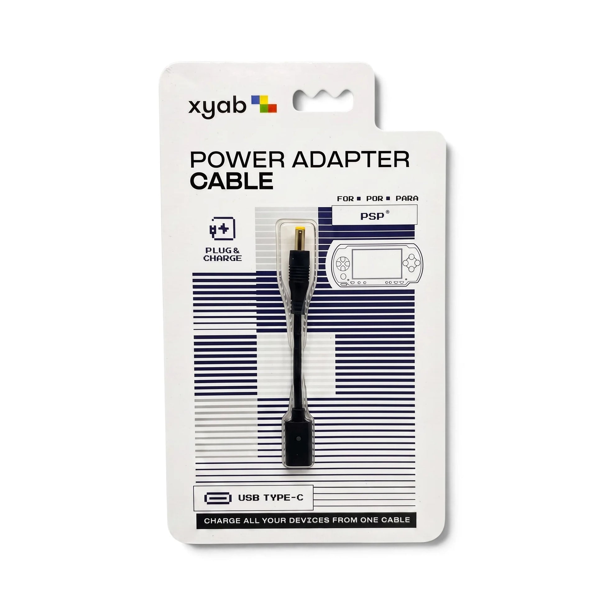 PlayStation Portable PSP 1000 2000 3000 USB-C Power Cable Adapter charging cable accessory featuring USB-C connectivity compatible PSP 1000 PSP 2000 and PSP 3000 models convenient power and charging support replacement cable portable PlayStation Portable PSP gaming setup and classic gaming accessory appeal