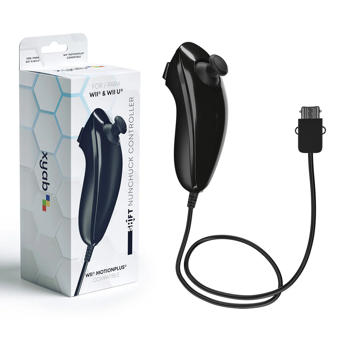 Wired Nunchuck Controller Black for Nintendo Wii Wii U accessory