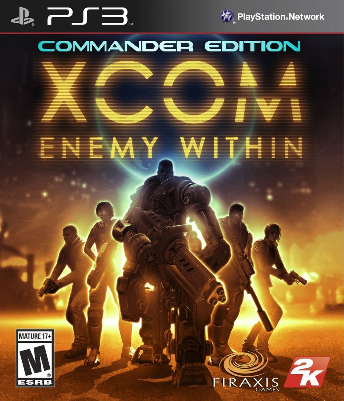 XCOM Enemy Within Commander Edition retro PlayStation 3 video game XCOM tactical strategy sci fi turn based combat alien invasion squad management console title PlayStation 3 release cover art