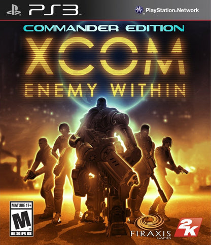 XCOM Enemy Within Commander Edition retro PlayStation 3 video game XCOM tactical strategy sci fi turn based combat alien invasion squad management console title PlayStation 3 release cover art