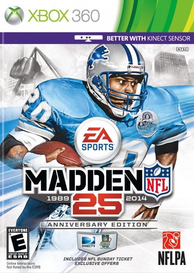 Madden NFL 25 [Anniversary Edition] cover art for Xbox 360 (X360) sports football video game