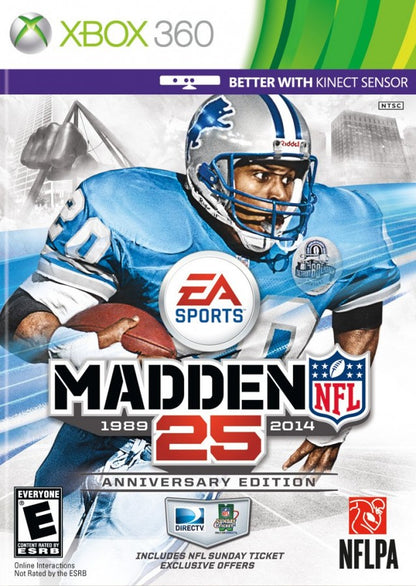 Madden NFL 25 [Anniversary Edition] cover art for Xbox 360 (X360) sports football video game