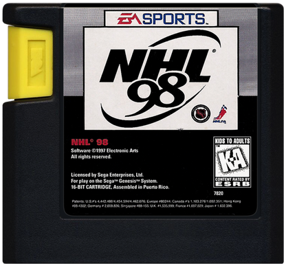 NHL 98 cartridge for Sega Genesis (GEN) video game