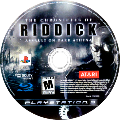 The Chronicles of Riddick Assault on Dark Athena PlayStation 3 first-person shooter stealth action sci-fi video game combining Escape from Butcher Bay remake with new Dark Athena campaign disc