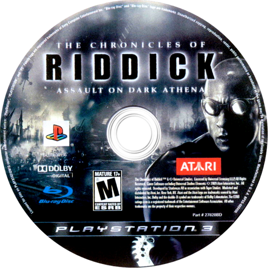 The Chronicles of Riddick Assault on Dark Athena PlayStation 3 first-person shooter stealth action sci-fi video game combining Escape from Butcher Bay remake with new Dark Athena campaign disc