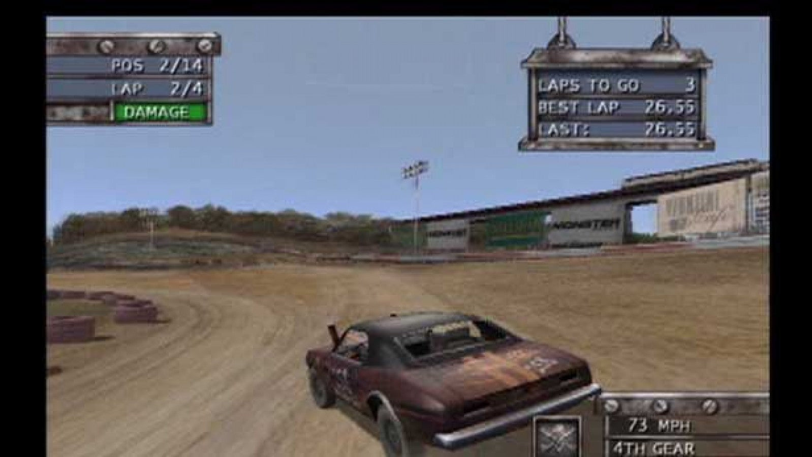 Test Drive: Eve of Destruction – PlayStation 2 (PS2) video game gameplay, demolition derby racing.