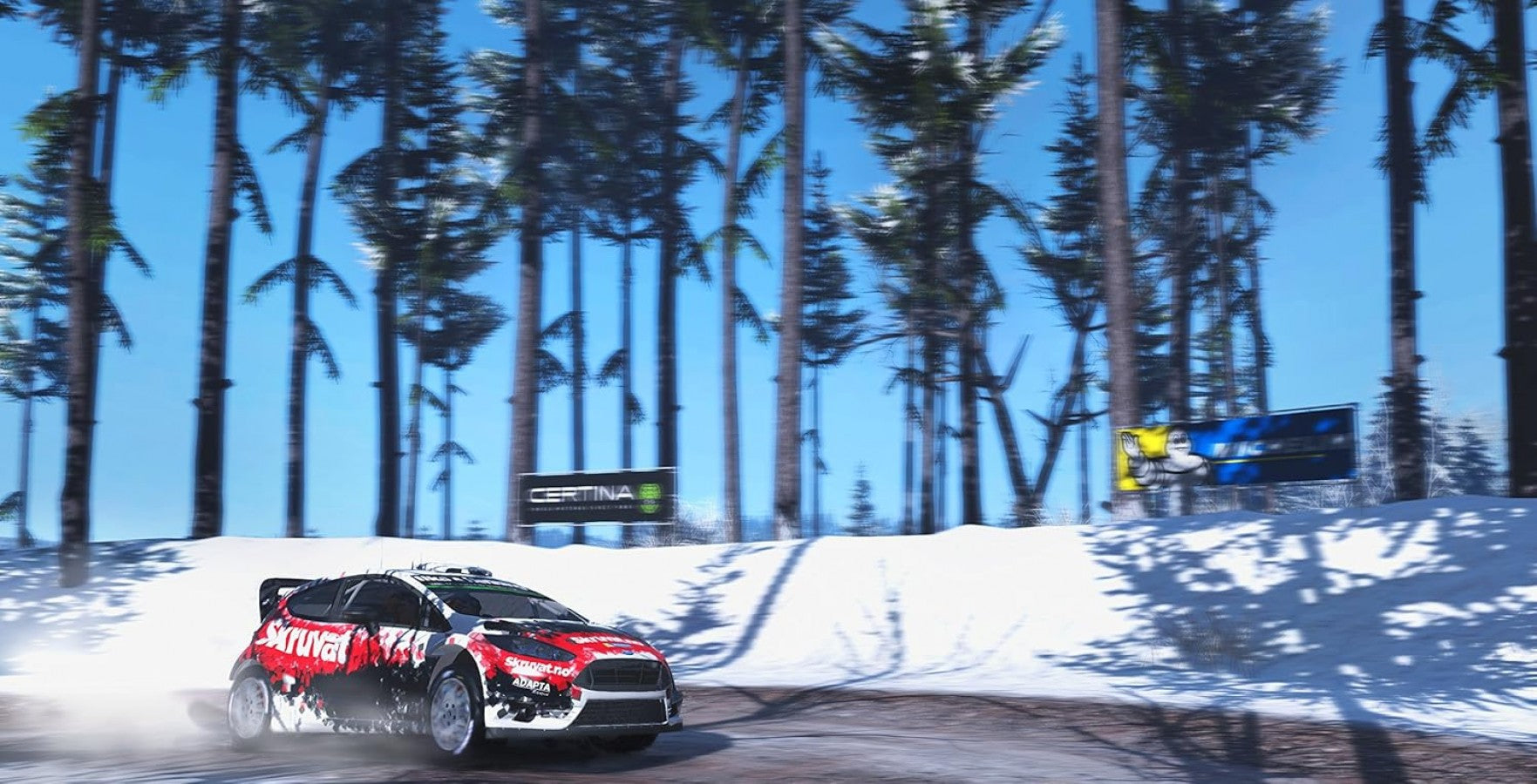 WRC 5 for Xbox One, gameplay image for a rally racing simulation sports video game