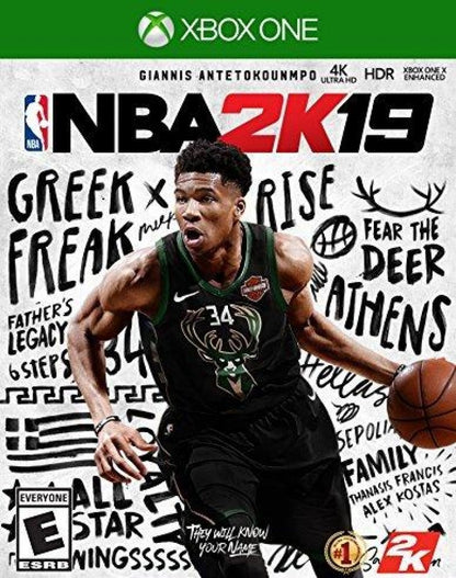 NBA 2K19 cover art for Xbox One (XONE) sports basketball video game