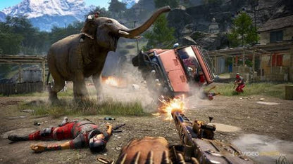 Far Cry 4 Complete Edition PlayStation 4 PS4 for action adventure video game fans featuring open world exploration first person shooter gameplay intense combat missions weapon customization wildlife encounters tactical stealth gameplay Himalayan mountain setting expanded edition content and immersive storytelling collectible gaming appeal gameplay